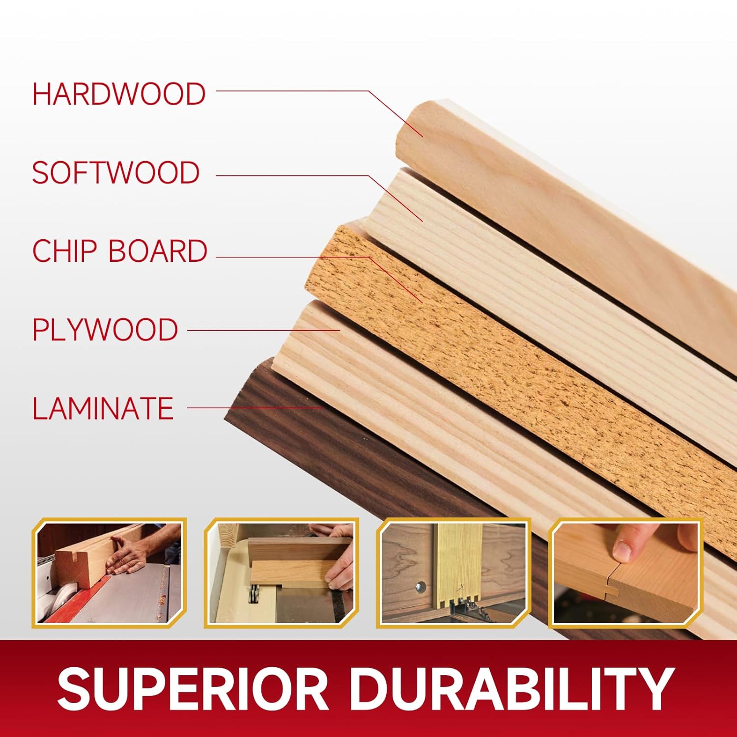 Torrix 10" Dado Blade Set, Dado Blades for 10 Inch Table Saw, 24-Tooth, 5/8" Arbor, Dado Stack for Fine Finished Dados, Grooves, and Rabbets, 23 Pieces