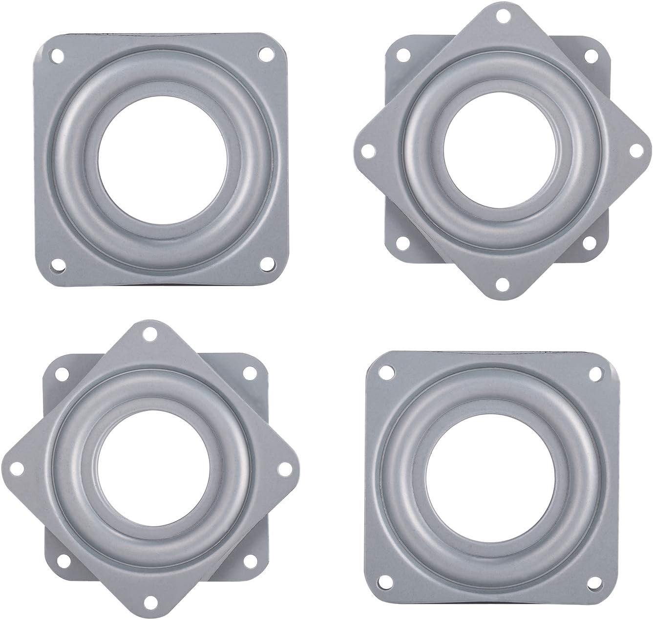4 Pack 3-Inch Lazy Susan Turntalbe Bearings Rotating Plate,Lazy Susan Hareware 5/16 Inch Thick Swivel Plate for Rotating Bookshelf, Serving Trays, Kitchen Storage Shelf