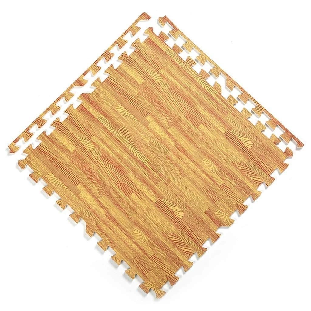MaTvize Eva Gym Flooring Exercise Mats – (60x60cm) 1cm Thick, 4 Pcs Large Heavy Duty Interlocking, Non-Slip, Yoga Foam Floor Tiles Office, Home & Kids Play (Light Wooden, 4 Tiles (16 Square Feet))