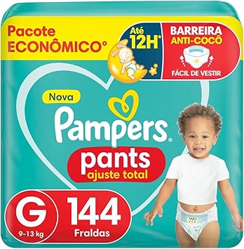 Fralda Pampers Pants Ajuste Total G - 144 Unidades