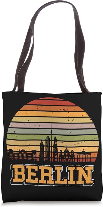 Berlin skyline retro vintage souvenir Berlin Tote Bag