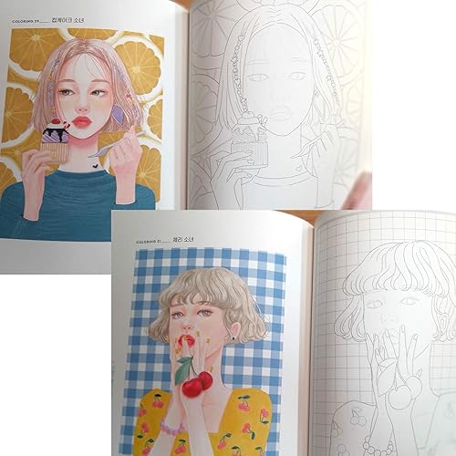 Miniatura 8 de Girls' Time (Temporada 2) Libro para colorear (The Moment) - Retrato a lápiz de color para niñas brillantes para relajación de adultos