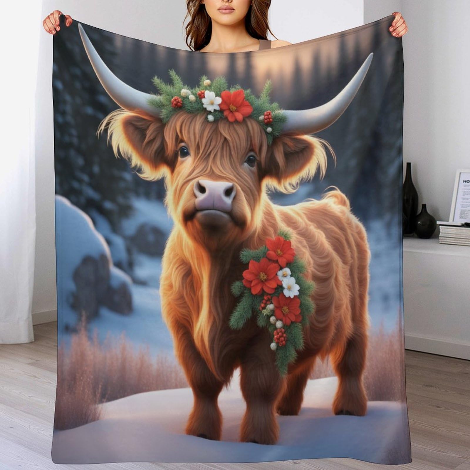 Manta mullida 3D Highland Katzetle para tardes de sofá y noches frescas de cama