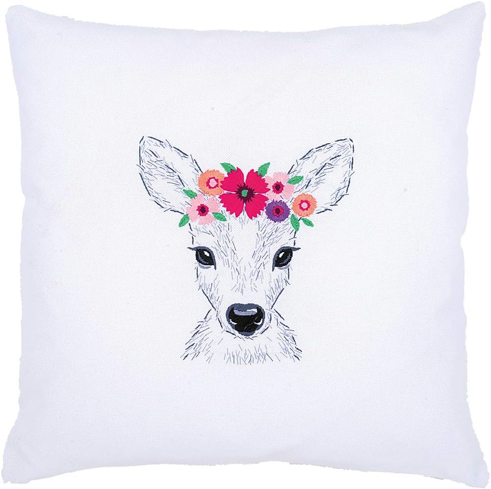 Vervaco Embroidery Kit: Deer with Flowers, Cotton, NA, 6 x 20cm, N\a - Image 3