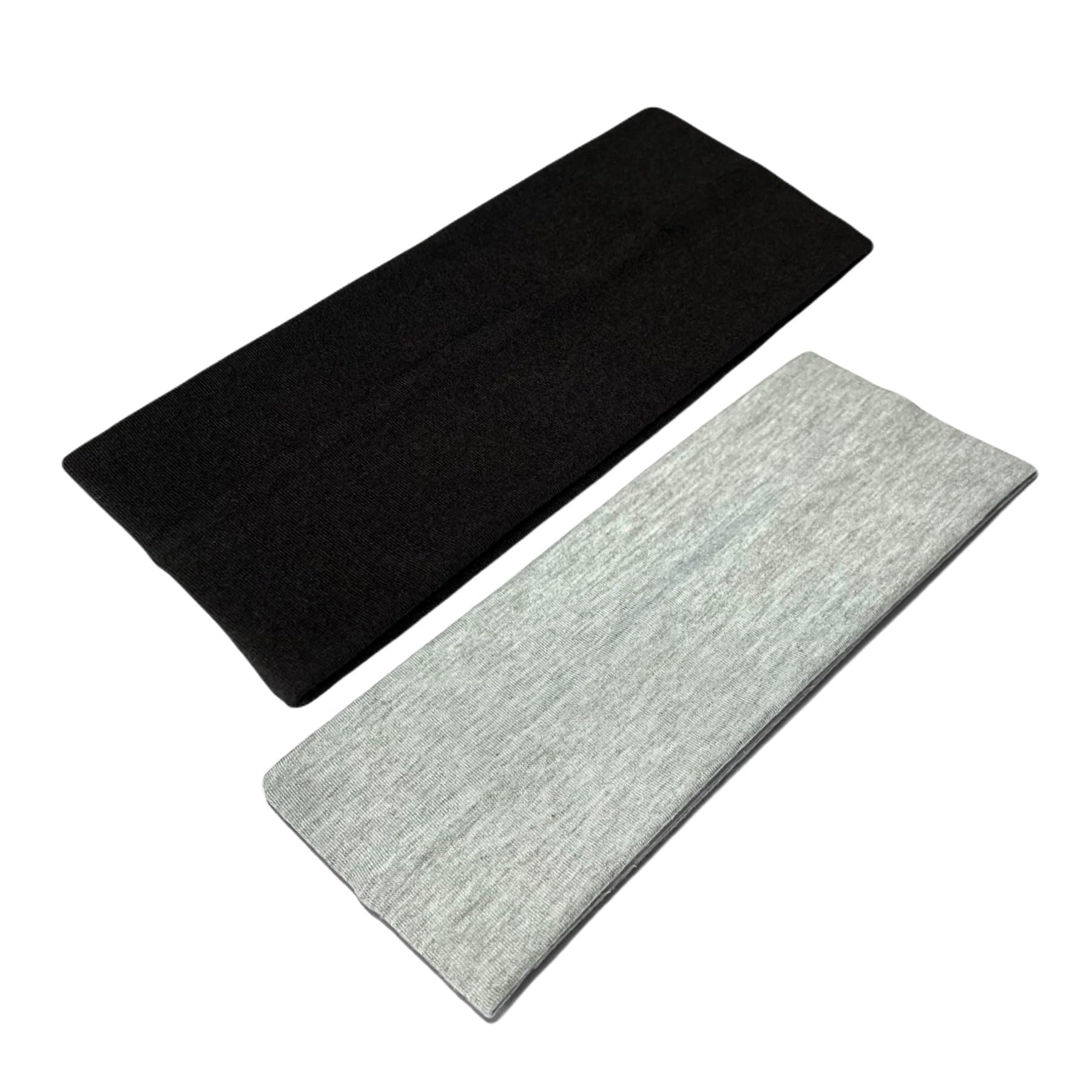 WESTEND CHOICE 9cm Wide Headbands 2 Pack Soft Head Band Plain Stretchy Unisex Kylie headband Bandeau Headbands for Women & Men Gym Yoga Hair Band (Mixed set 4)