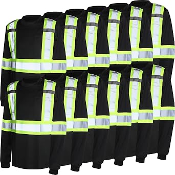 Panitay 12 Pcs Safety Reflective Shirts for Men