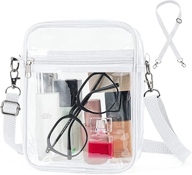 yuanming Clear Bag Stadium Approved, Clear Crossbody Purse Bag, Clear Stadium Bags for Women
