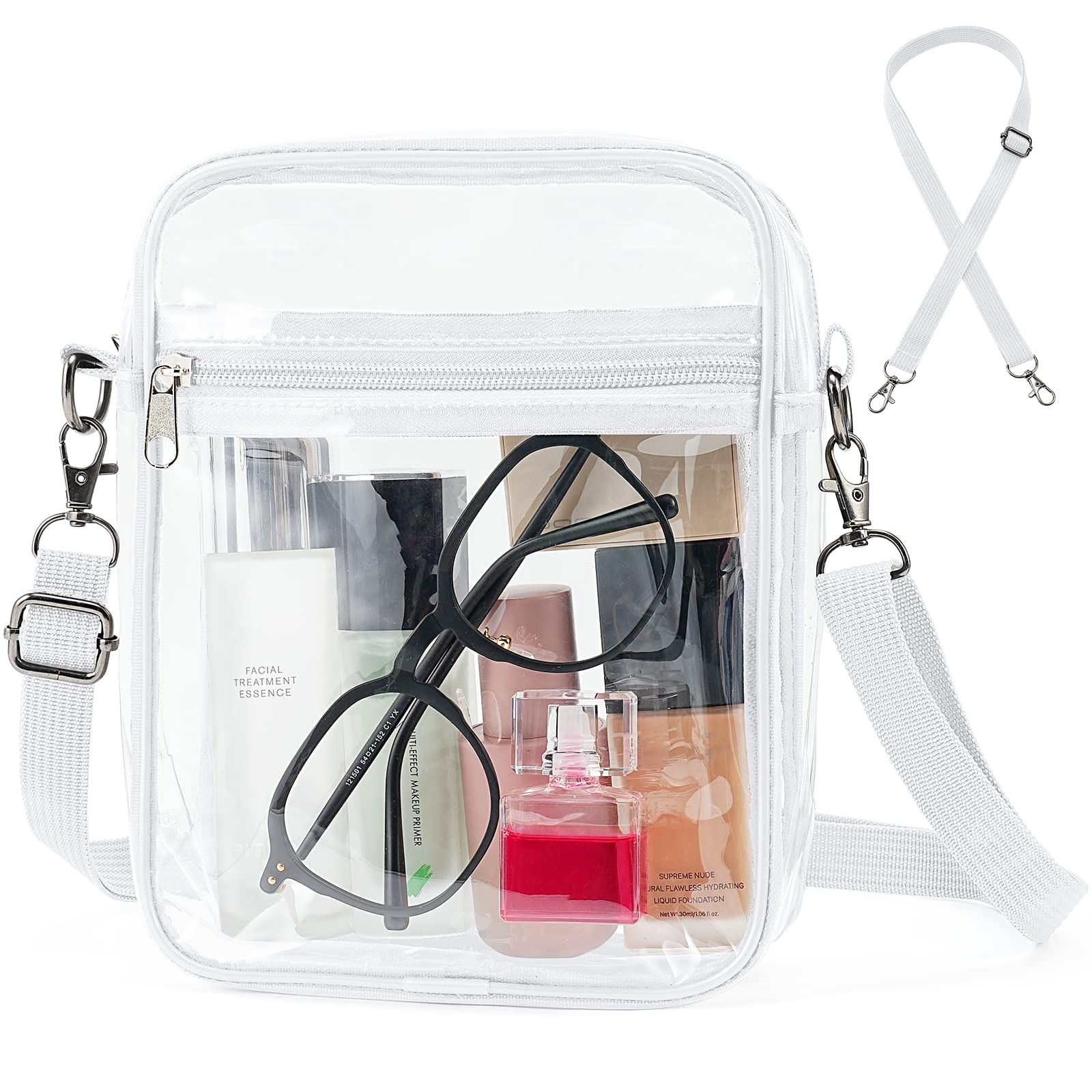 yuanming Clear Bag Stadium Approved, Clear Crossbody Purse Bag, Clear Stadium Bags for Women