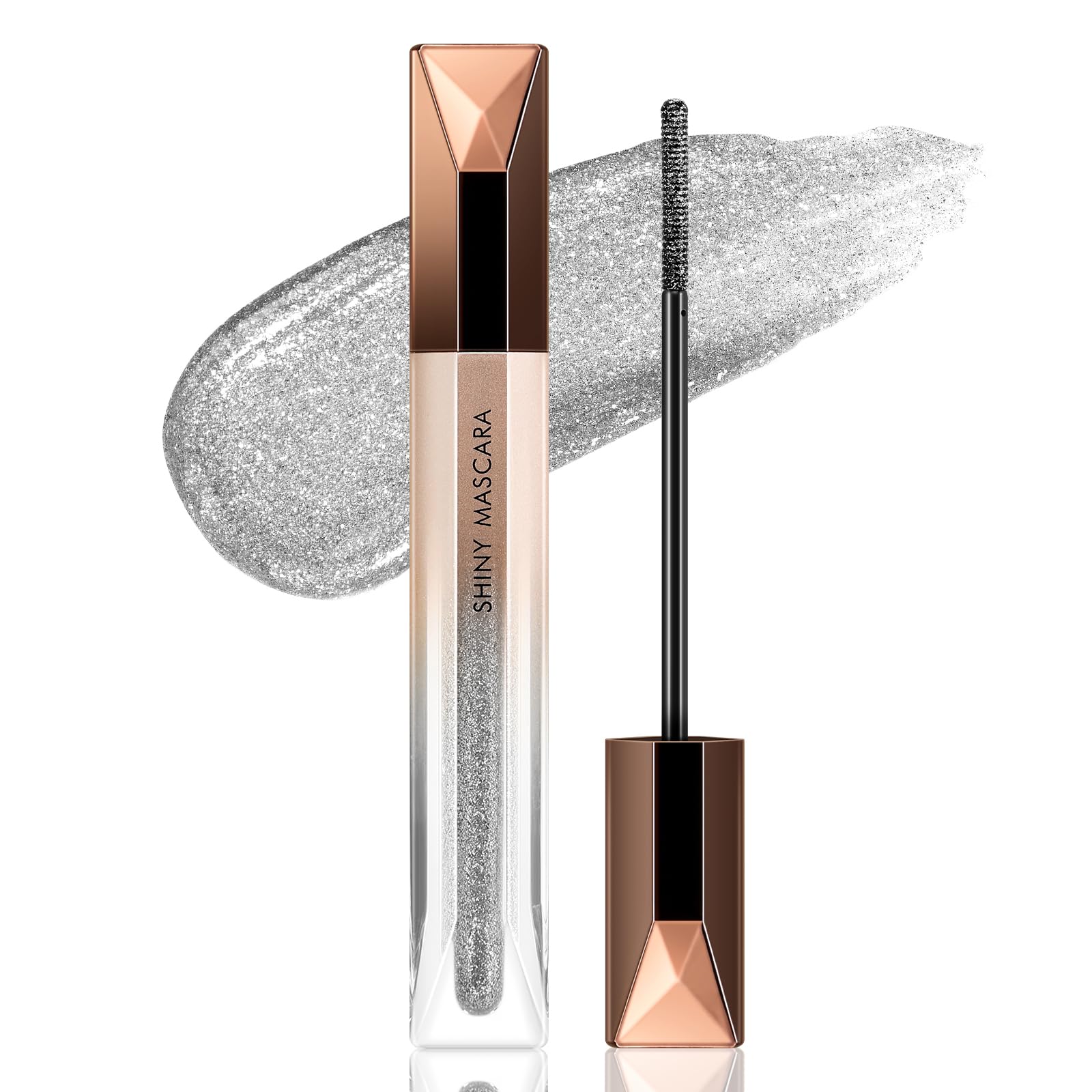 AFGHOUZ Colored Glitter Mascara, Waterproof Long Lasting Glitter Lash Mascara for Eyelashes, Volume and Length, Brow Sparkle Eye Makeup for Women