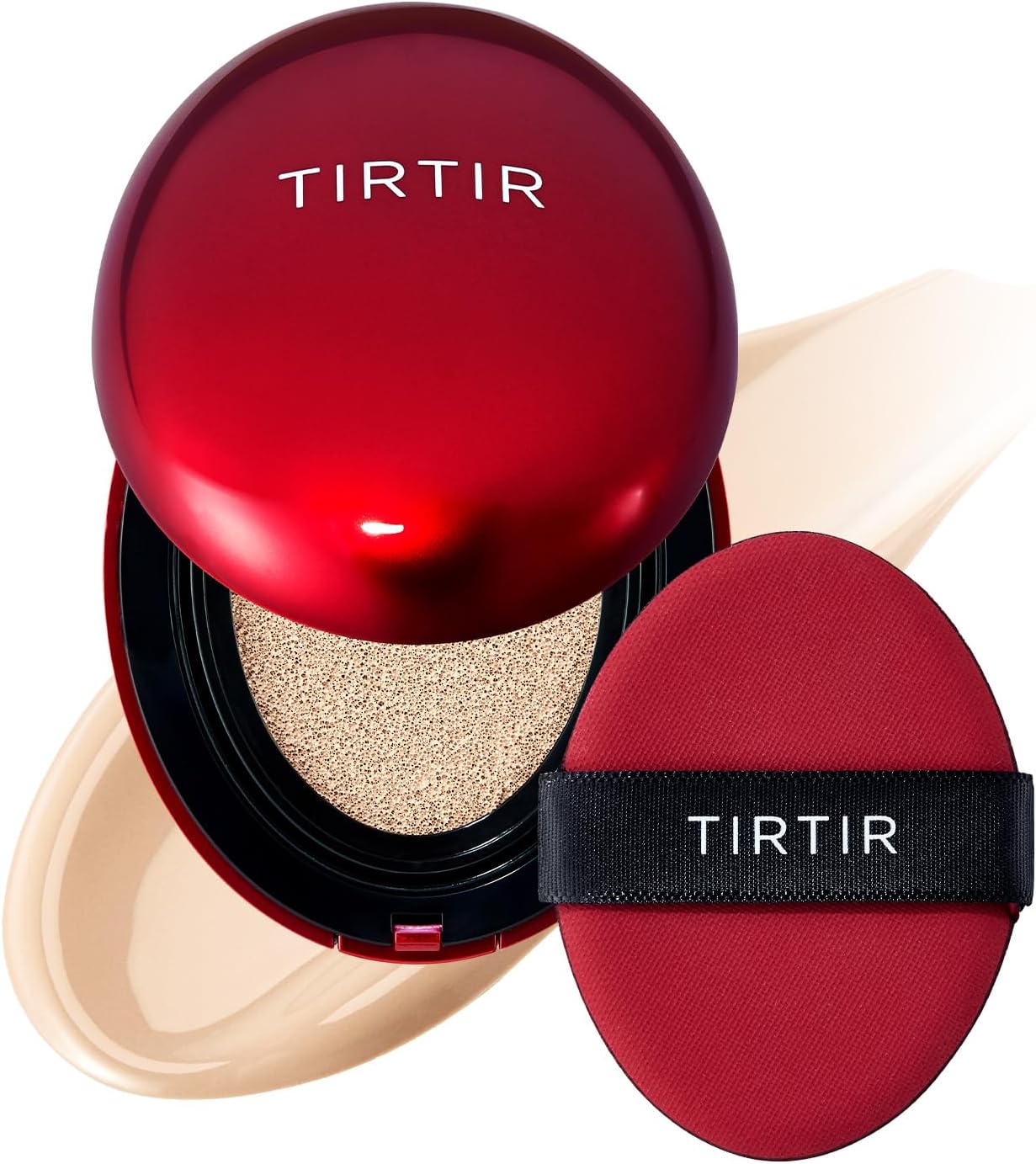 [*Mini Size*] TIRTIR Mask Fit Red Cushion Foundation | Full coverage, Weightless, Skin fit, Satin Glow Finish, Korean Makeup, beauty, Tattoo cover up, Buildable (#17N Vanilla, 0.15 Fl Oz)