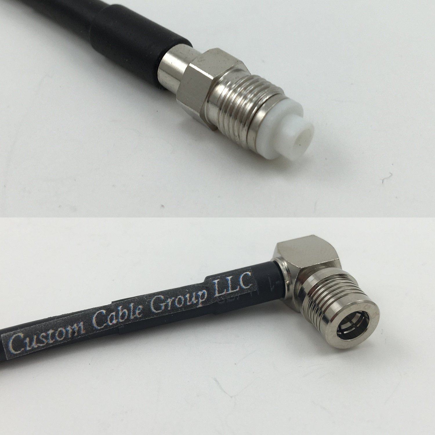3 feet RG188 FME FEMALE to QMA MALE ANGLE Pigtail Jumper RF coaxial cable 50ohm Quick USA Shipping