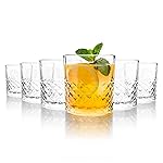 CELLO Unity Whiskey Rocks Glass Set of 6 Pcs, 215 ml Transparent | Leadfree Freezer & Dishwasher Safe, Toughened Glass Set for Bar, Liquor, Whiskey, Cocktail, Mocktail, Mojito & Cold Beverages
