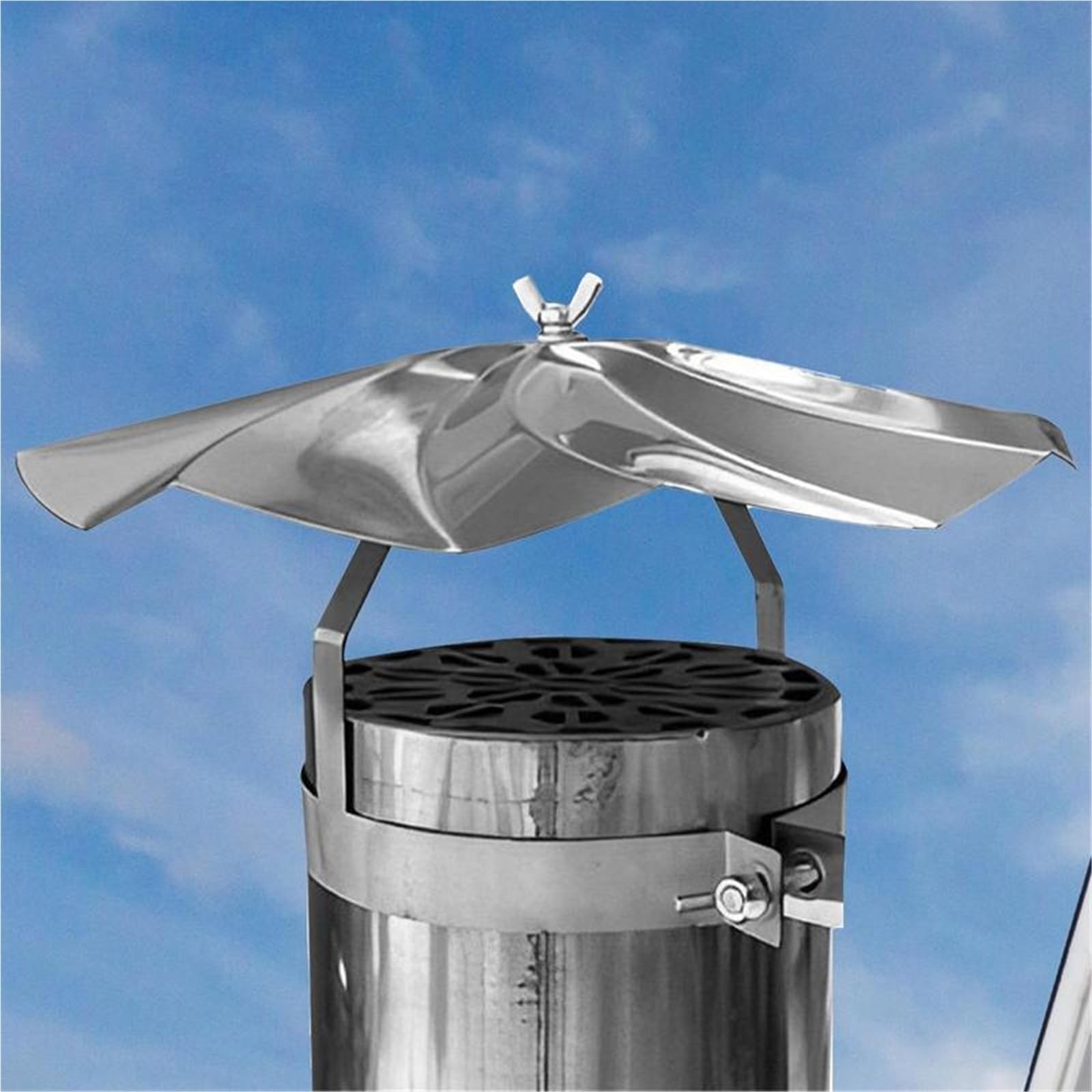 Sombrerete Chimenea Tapas de chimenea for, tapa cónica techo acero inoxidable, cubierta exterior for tubo estufa, protección contra el polvo y la nieve(76mm)