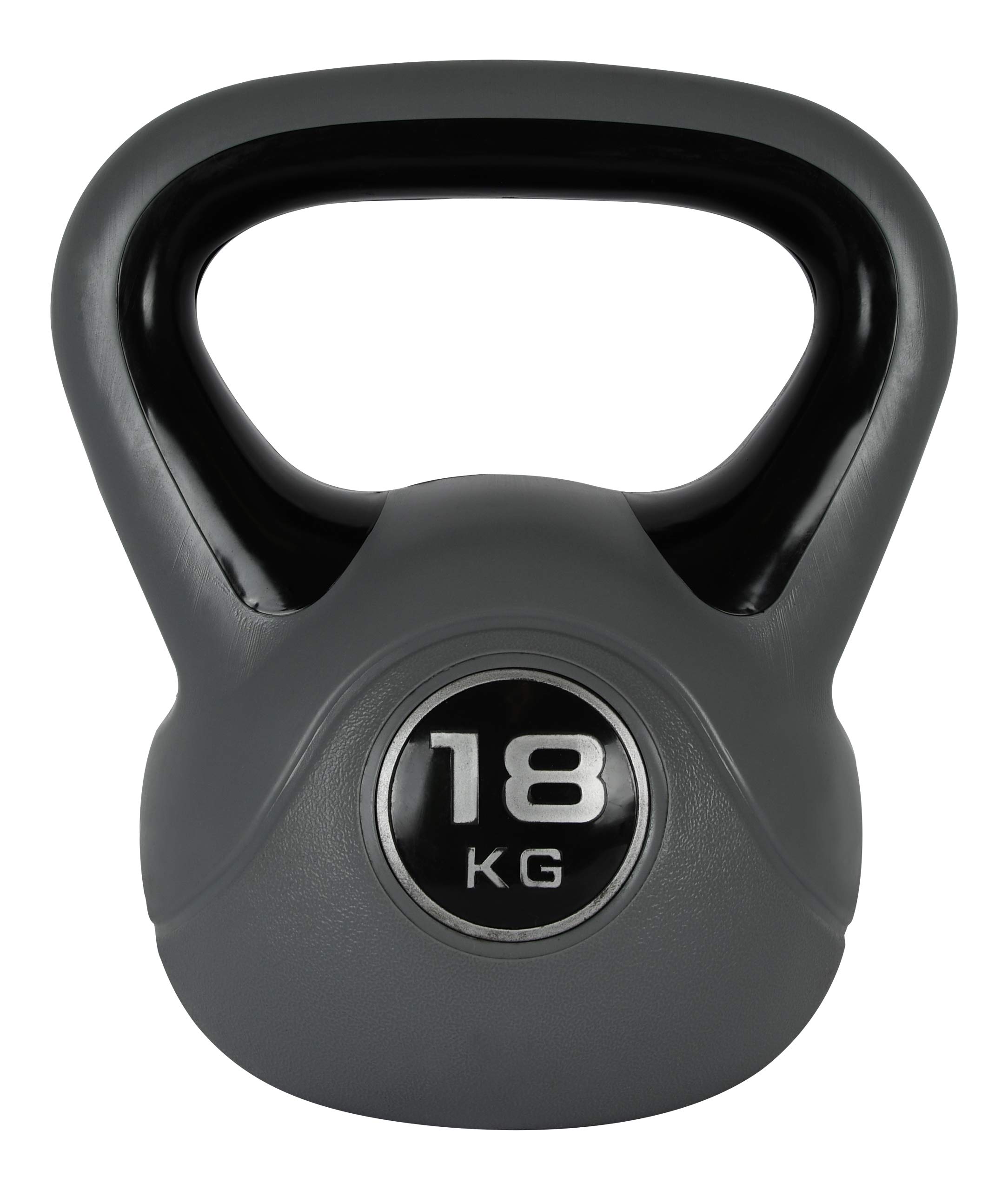 MSPORTS - Kettlebell da 2 – 20 kg, con poster degli esercizi da eseguire, 18 kg - nero.