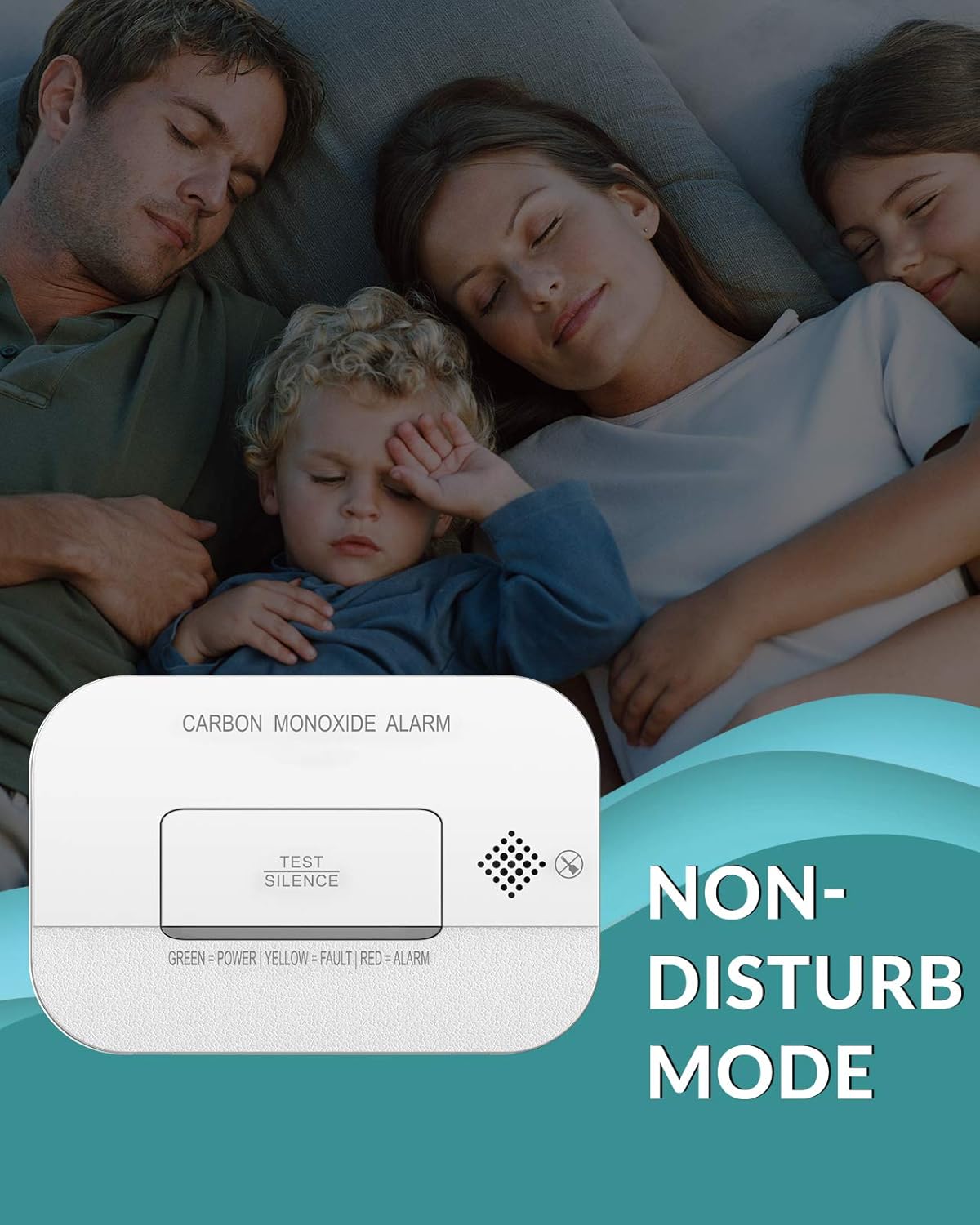 Ecoey Carbon Monoxide Detector , Replaceable Battery-Operated CO Detector with Human Alarm Sounds and Test Button, Carbon Monoxide Alarm for House and Bedroom, FJ127, 1 Pack : Everything Else