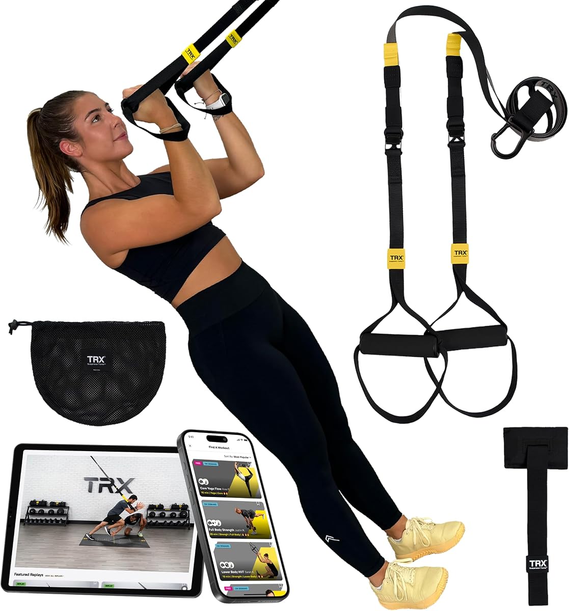 Entrenador de suspensión TRX GO, en casa, entrenamiento de gimnasio portátil, para entrenamiento de fuerza, equipo de ejercicio de cuerpo completo