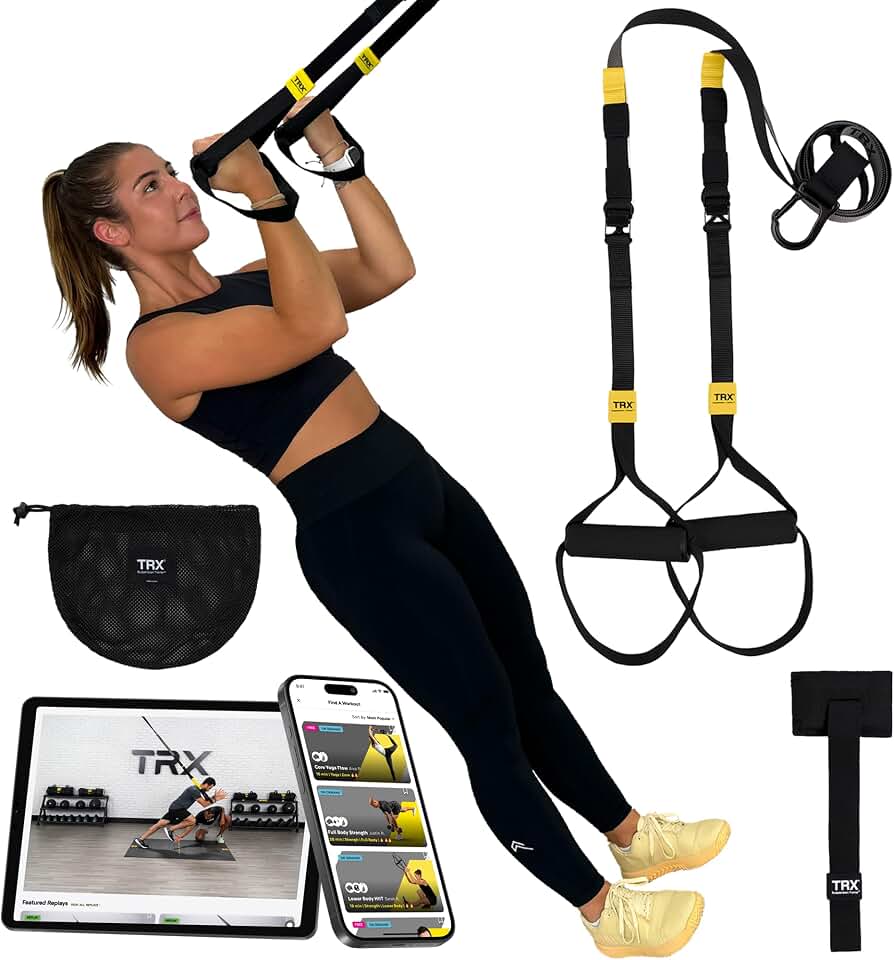 TRX GO Suspension Trainer, At Home, Portable Gym Workout, For Strength Training, Full Body Exercise Equipment