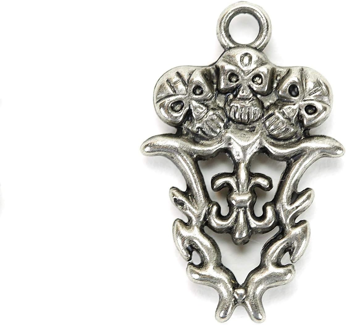 Voodoo Necklaces Charms Bulk - Vending Machine Toys - Metal Charms with Necklace Chains - Tibetan Silver Assorted Charms Pendants, 100pcs