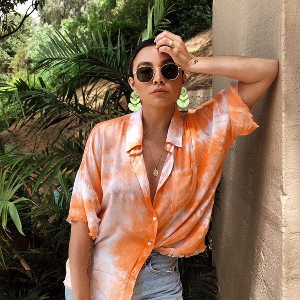 Bohemian Statement Earrings - Lightweight Tiered Raffia Beaded Earrings Drop Dangle Gifts for Women Girls - Image 3