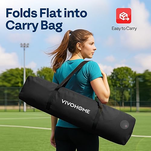 Miniatura 5 de VIVOHOME Red de bateo de béisbol y sóftbol – 7 x 7 pies, red de práctica de sóftbol para golpe, lanzar, lanzar con camiseta de bateo y bolsa