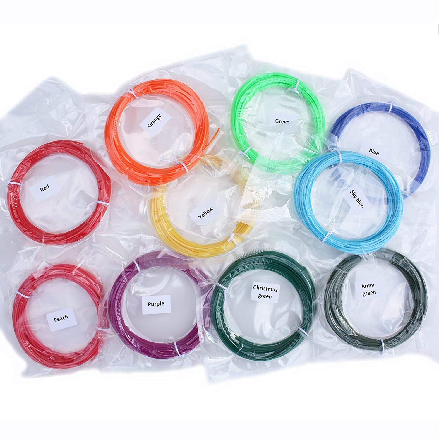 MYNT3D - MP025-10M SuperPack ABS 3D Pen Filament Refills, 32 Color, 10m Each, Over 1kg