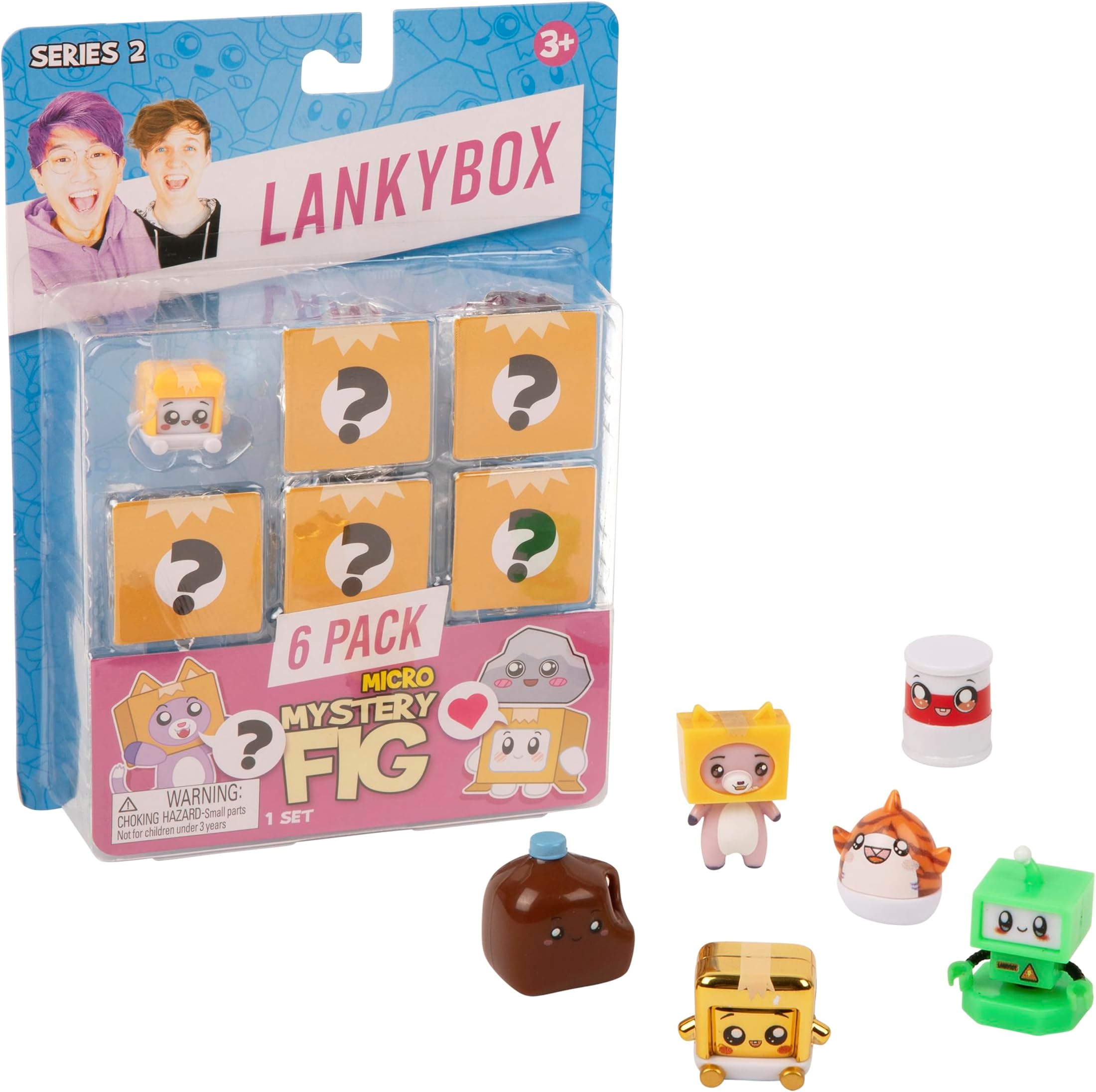 LankyBox 22206 Mystery Micro 6 Pack, Series 2, Collectible Mini Figures, Ultra-Rare Editions, Officially Licensed Merch-Styles May Vary