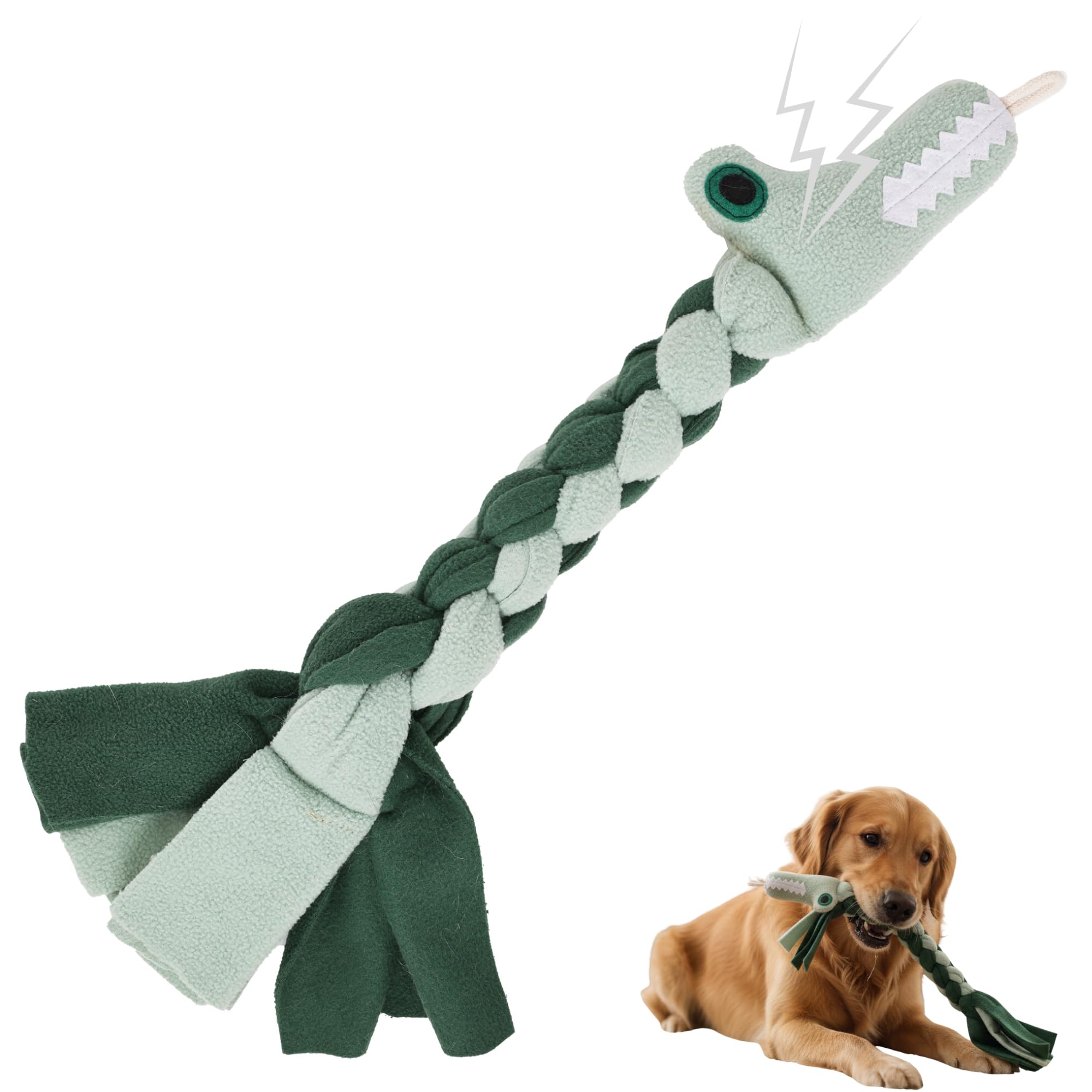 Dog Toys – Interactive Enrichment Tug & Treat Puzzle Chew Toy for Puppies, Medium & Large Dogs | Tough Training Toy for Mental Stimulation, Food Foraging & Boredom Relief | UK Seller (Green)