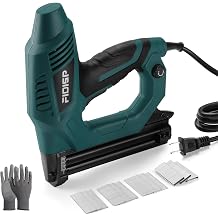 FIDISP Electric Nail Gun 18 Gauge, Heavy-Duty 2 in 1 Brad Nailer & Staple Gun 120V, Includes 2000 Pcs Brad Nails + Crown Staples for Carpentry, Upholstery, DIY