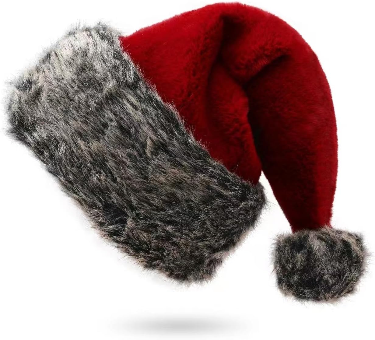 18 Inch Christmas hats for adults christmas headwear Fluffy Santa Hat for Women Men Xmas Holiday New Year Party