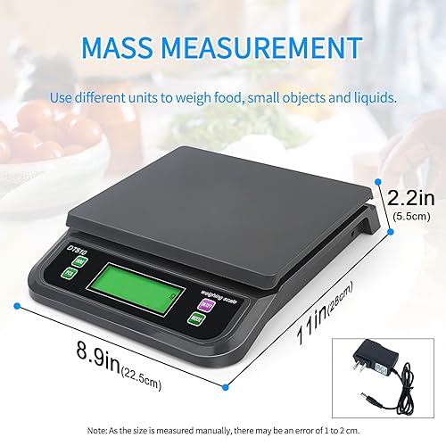 Miniatura 2 de Báscula digital de cocina de 66.1 lbs0.04 oz, báscula de cocina con pantalla LCD, función de tara, gozlbkgtlct, conversión de 6 unidades para