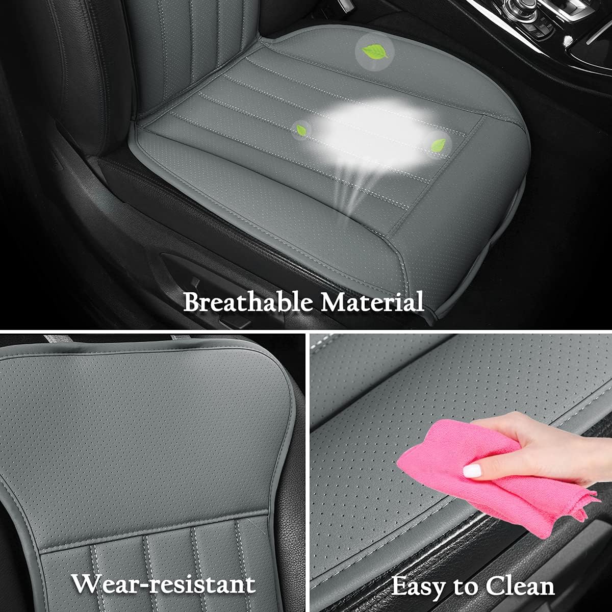 West Llama 1 Pair Sideless Front Car Seat Covers Protectors Universal Fit 95% of Cars (SUVs, Sedans, Pickup Trucks), Gray