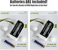 Vista 7 de DAWAY Luces LED para ruedas de bicicleta - A12 Luz impermeable genial para neumáticos de bicicleta, luces de radios de seguridad para niños, niñas