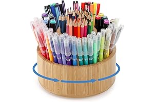 SOUJOY Rotating Bamboo Art Organizer: The Ultimate Storage Solution for Your Creative Arsenal