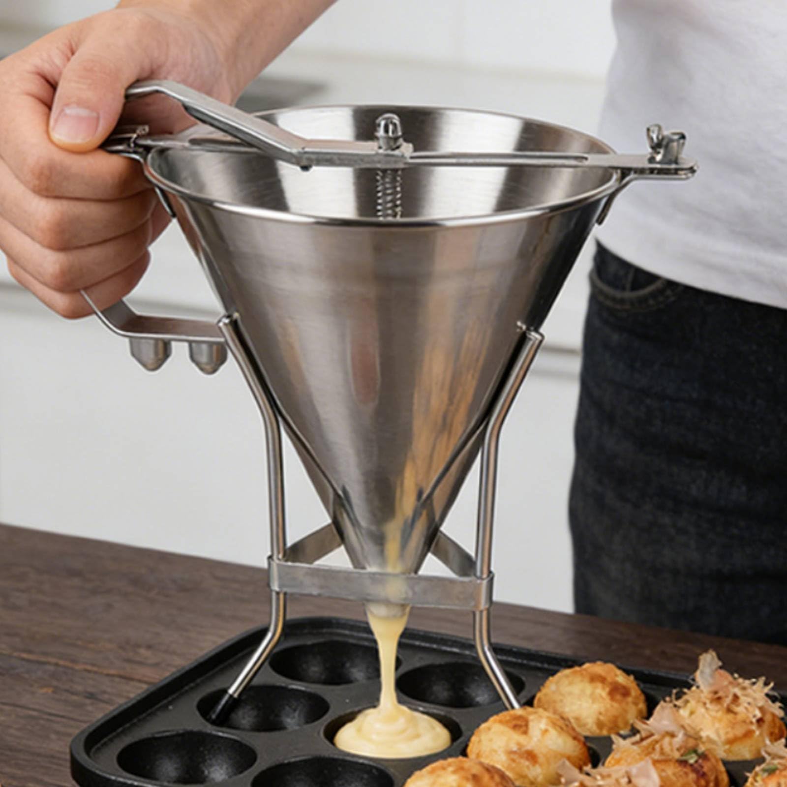 Dispenser Pastella Acciaio Inox Dosaggio Preciso Versatore Impasto