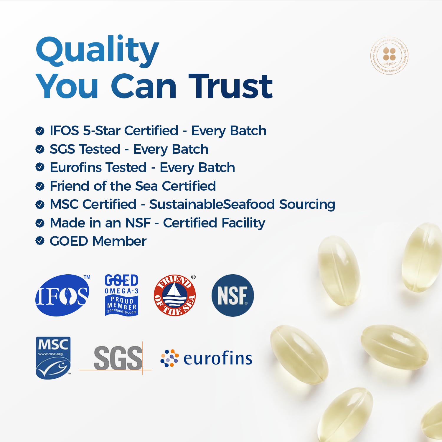Omega 3 Fish Oil High EPA 1000mg Burpless Mini Softgels 120 Count — Amazon image 7