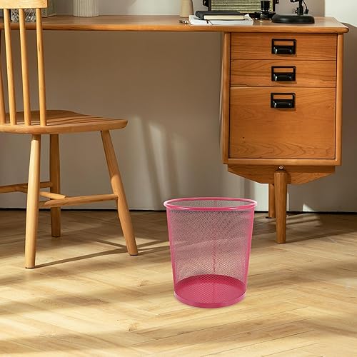 Miniatura 4 de Alipis Botes de basura de malla para oficina, papeleras de alambre de metal, contenedor de basura de reciclaje, contenedor redondo de basura para