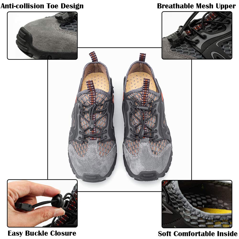 VTASQ Scarpe da Trekking Arrampicata Uomo Sandali Sportivi Estivi Mesh Pescatore All'aperto Acqua Sandali da Mare Escursionismo Traspiranti e Leggero Asciugatura Rapida