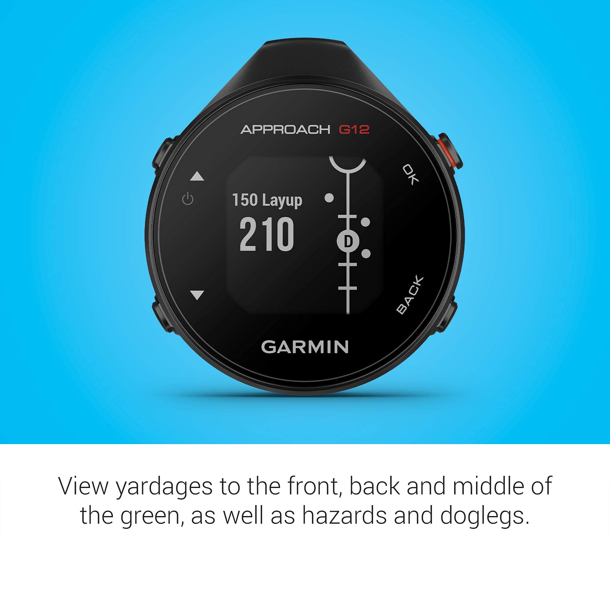 Garmin Approccio G12, Telemetro GPS da golf a clip, 42k+corsi precaricati, 010-02555-00 (Ricondizionato)