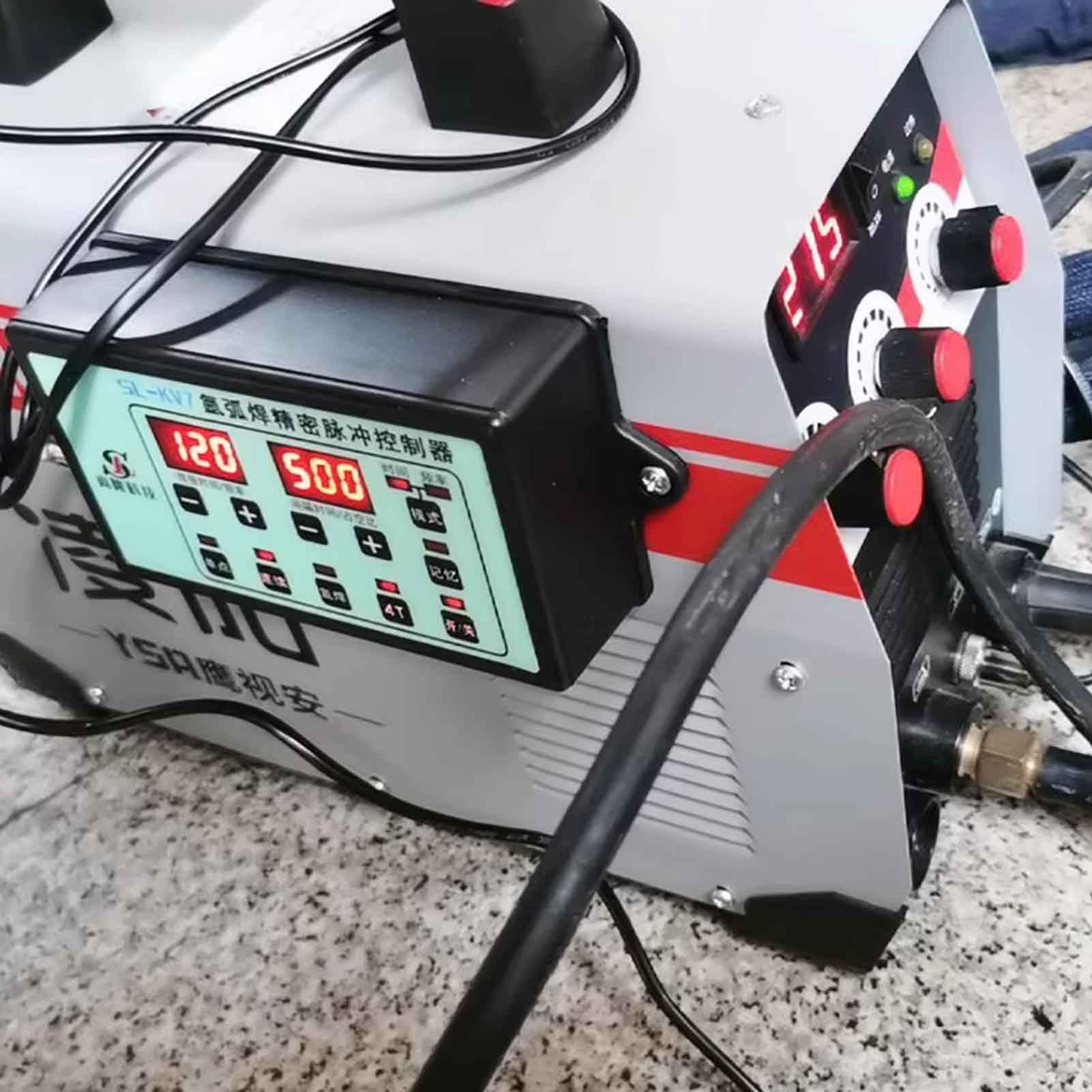 Toplionace SL-KV7 Argon Lichtbogenschweißen Hochpräziser Zeitimpulsregler mit Fußpedal, DIY Kaltschweißmaschine aus Edelstahl Modifiziertes Kaltschweißgerät (SL-KV7, mit Pedal)