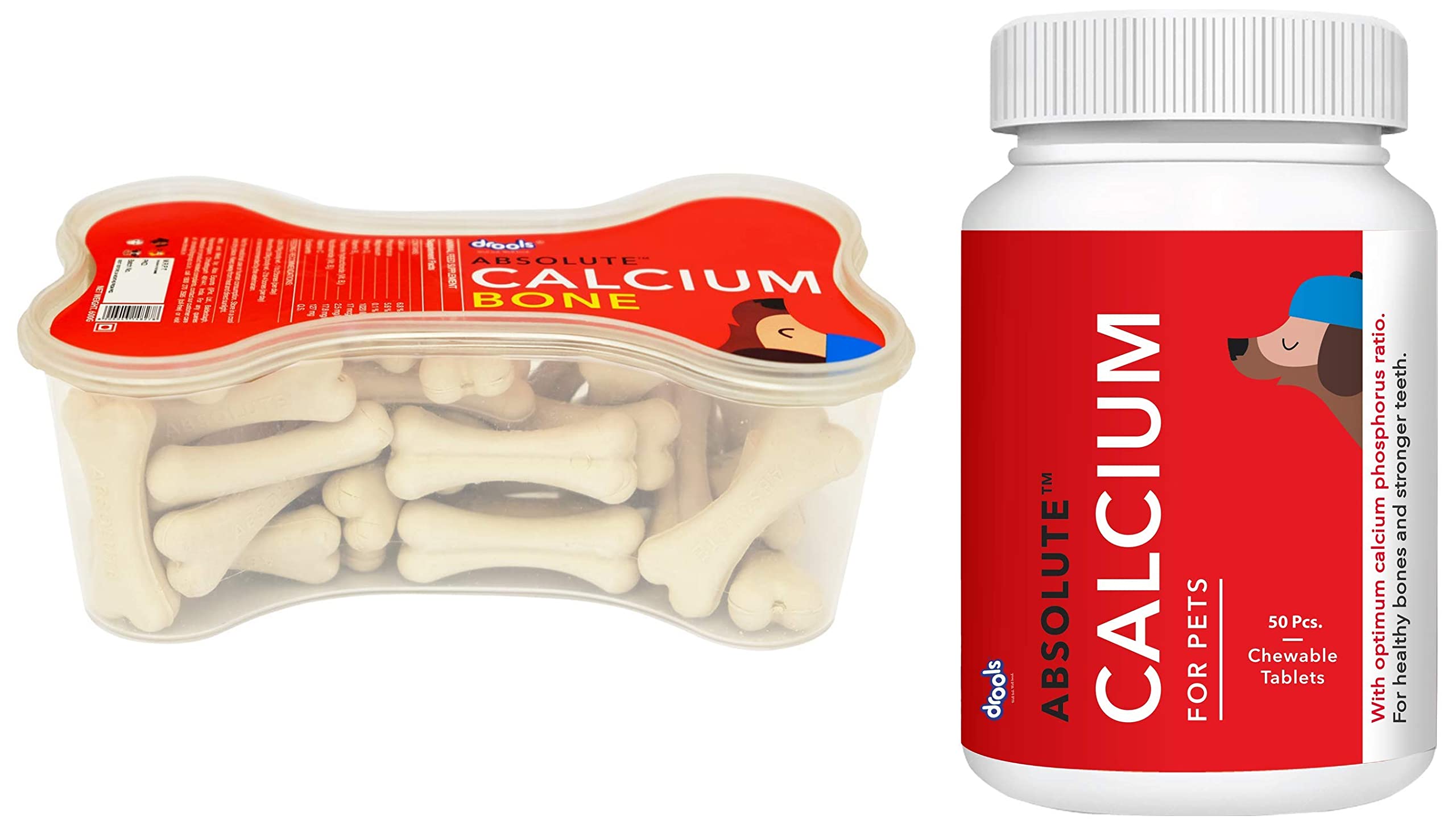 Buy Drools Absolute Calcium Jar Dog Treats 20 Pieces 300 Gm 