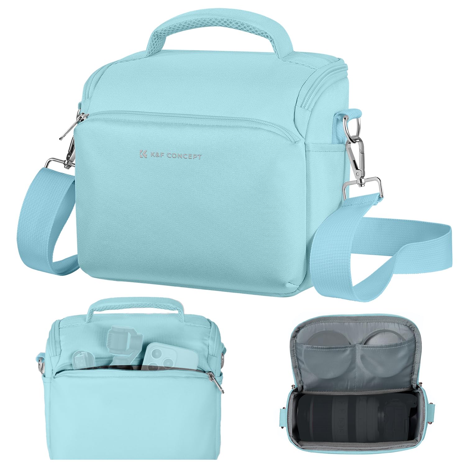 K&F Concept Camera Sling Bag Small Crossbody Camera Case DSLR/SLR/Mirrorless Compact Shoulder Photography Bags for Photographers