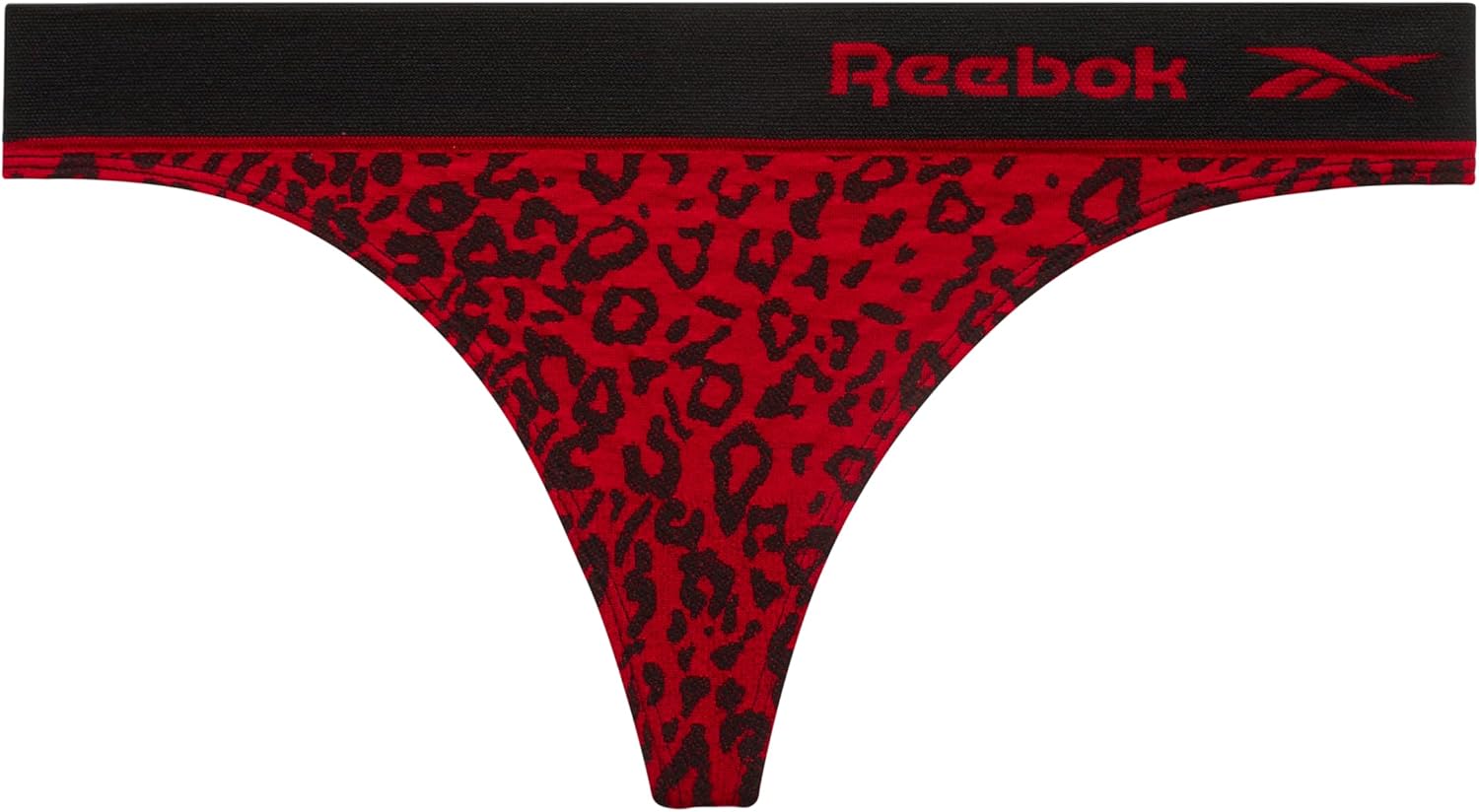 Reebok Womens Thongs - 4 Pack Performance Stretch G-String Thongs for Women - Breathable No Show Sexy Lingerie Underwear - Image 5
