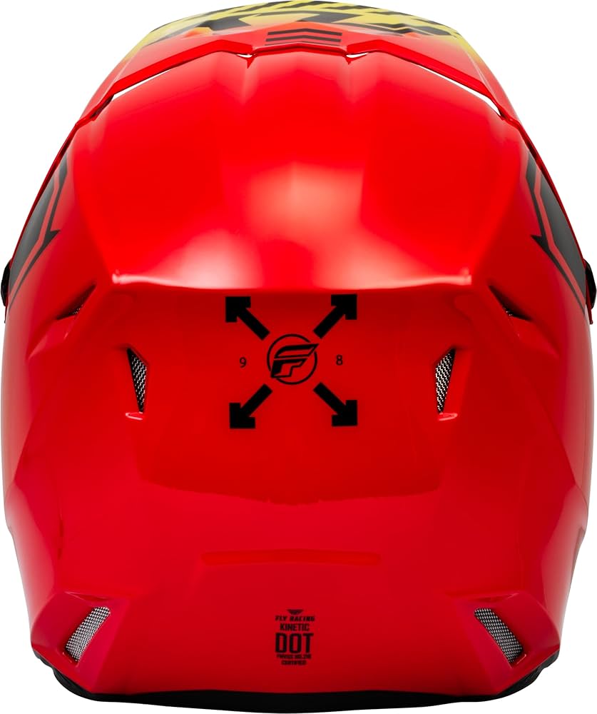 Amazon.com: Fly Racing F73-8658X Kinetic Menace Helmet Red/Black