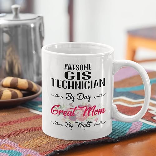 Gis Technician - Taza de cerámica blanca de 11 oz, 15 onzas, regalo para el día de la madre, hijo a mamá