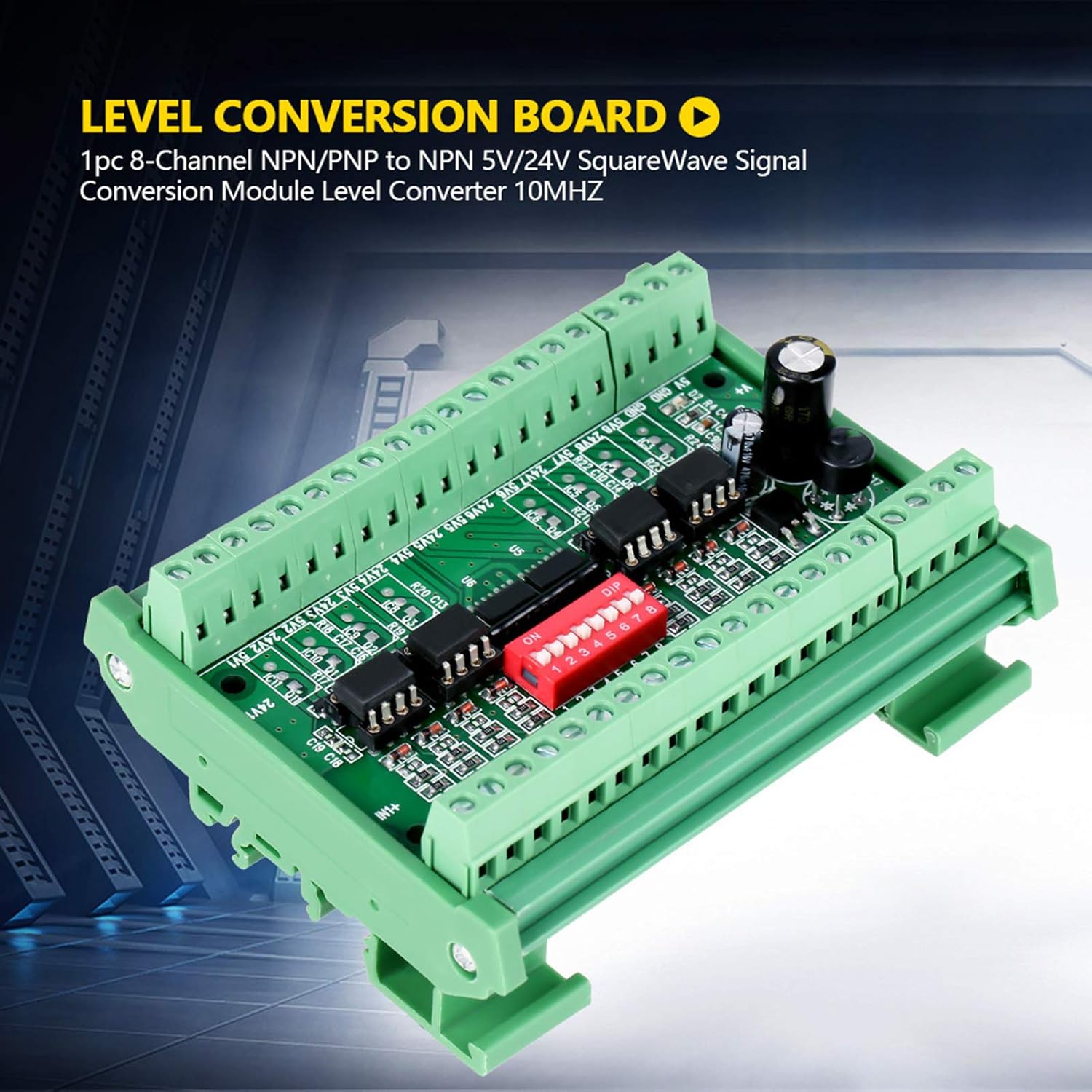 Level Translator 5V/24V, 8 Channel NPN/PNP to NPN Level Conversion Module, Level Conversion Board, Voltage Level Converter Board 10MHZ: Industrial & Scientific