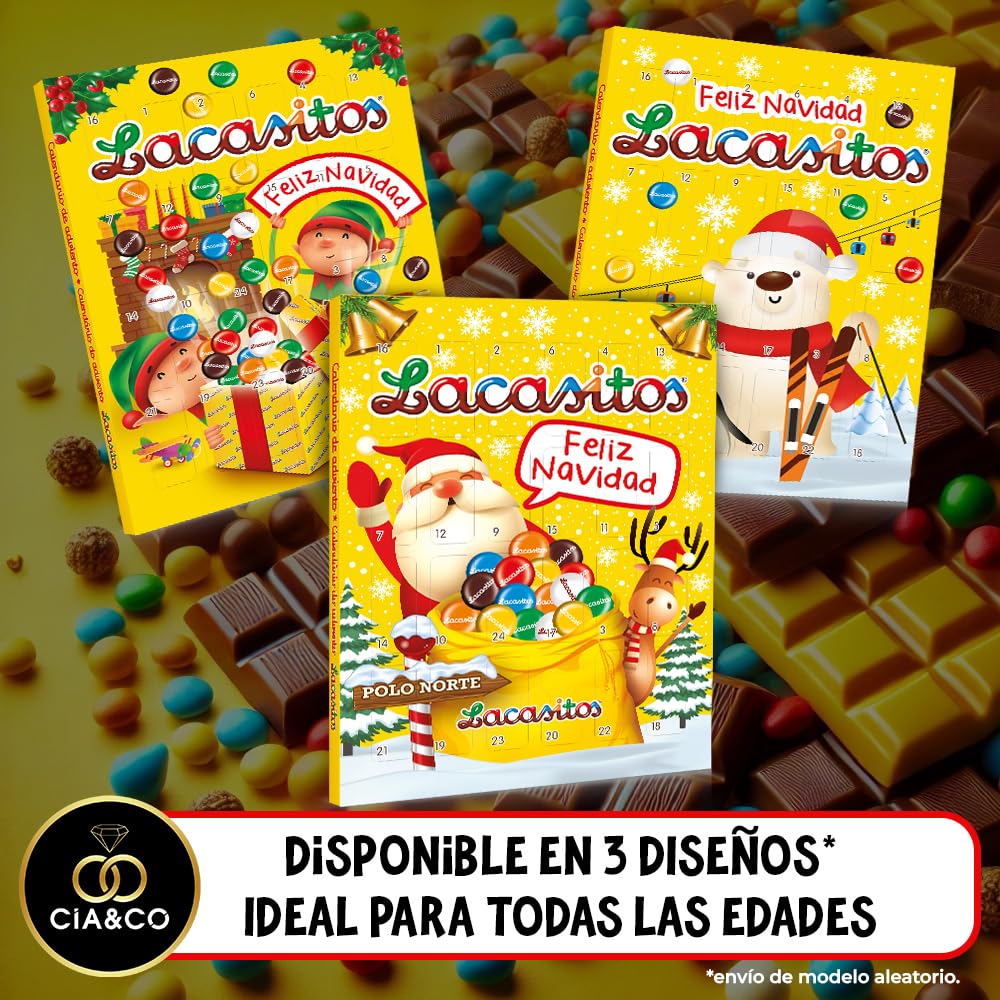 Lacasitos Calendario de Adviento 2025 24 Chocolatinas de Colores 72 g