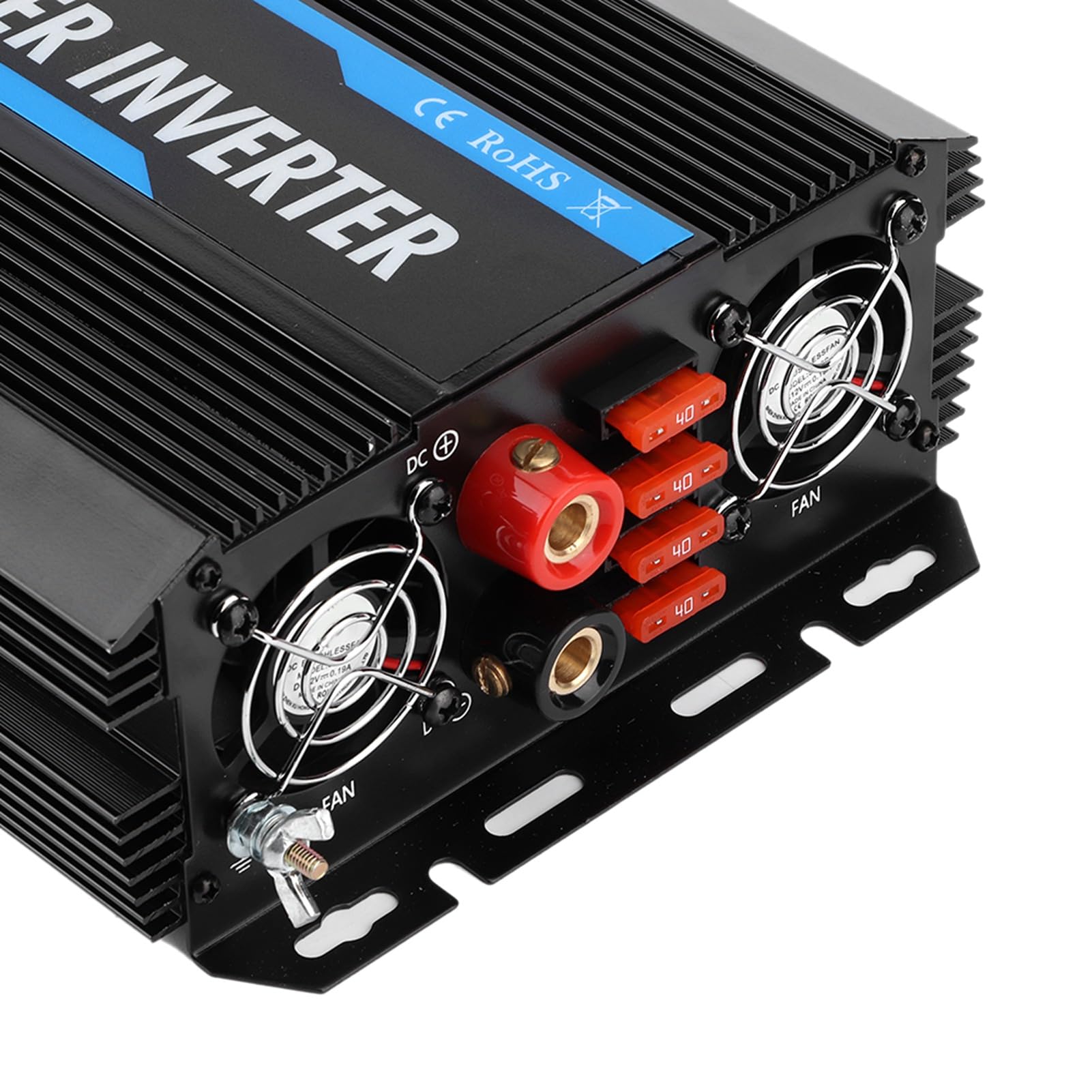 ZJchao do 220 V Czysty Transformator Sinusoidalny 2000 W 12 V do 220 - Uniwersalny Falownik Samochodowy Elektroniki Użytkowej, Wysoka stabilność Dzięki Wentylatorom Chłodzącym i Wyświetlaczowi