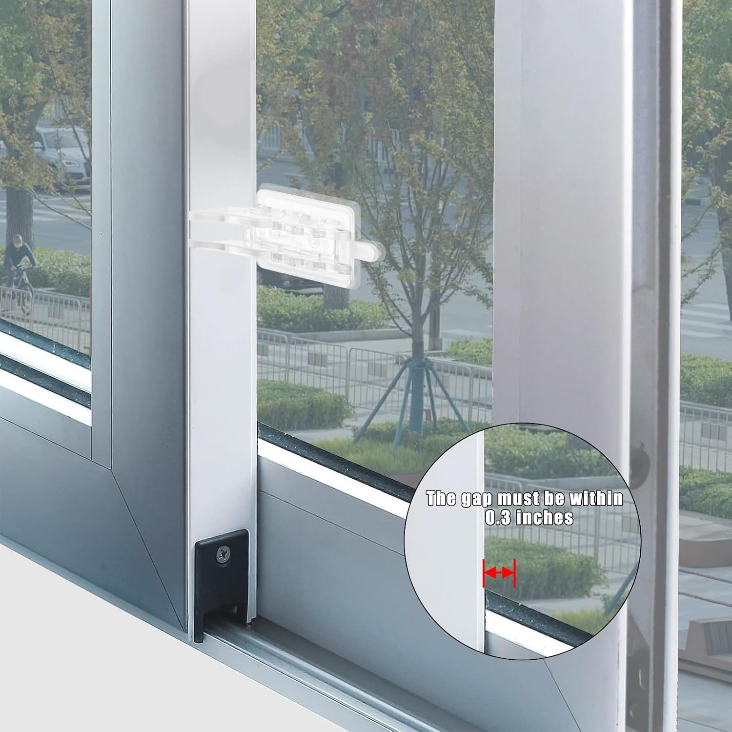 4 Pack Window Child Safety Locks Self Adhesive Sliding Door Child Lock Safety Butterfly Sliding Window Lock for Closet Doors, Cabinet Doors, Sliding Door