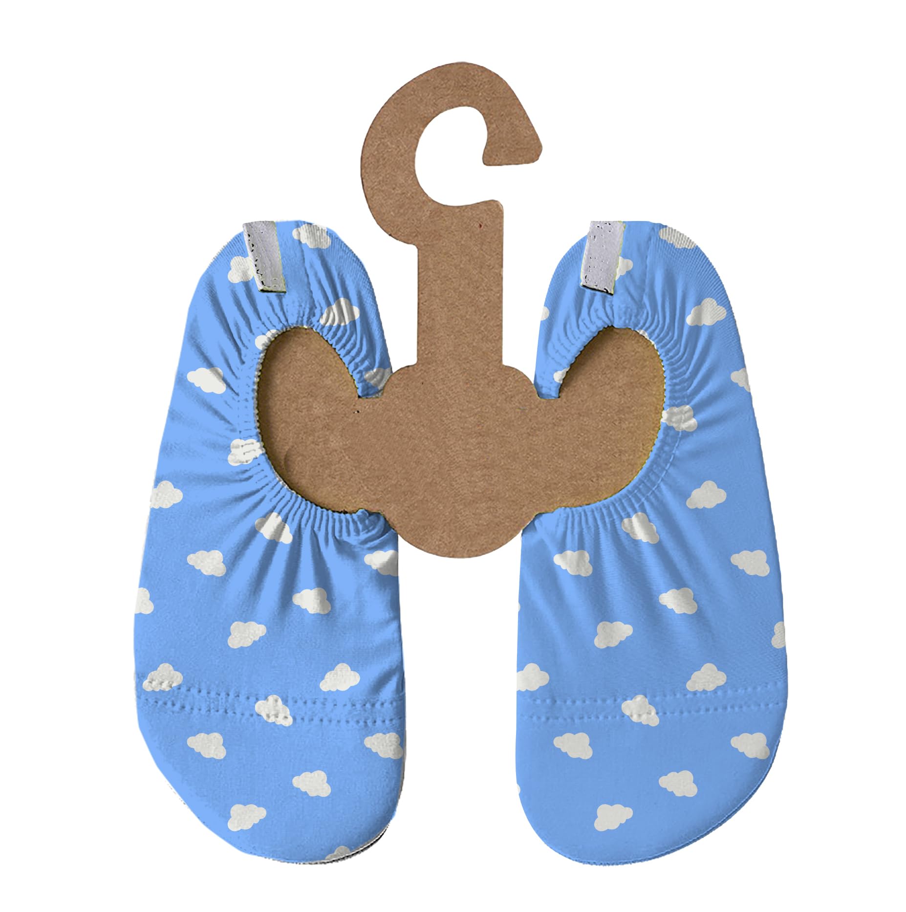 Slipstop Zapatos de Playa para niños, Antideslizantes, protección Solar UPF 50+, Nubes, 21/23 EU