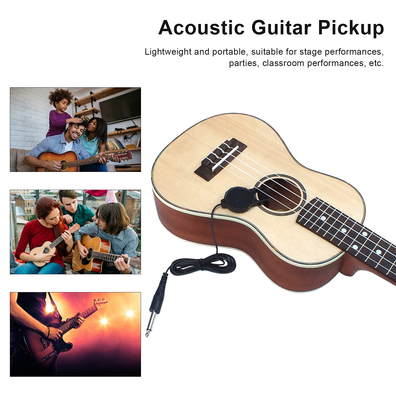 Pickup Piezoelettrico Bnineteenteam Per Chitarra, Ukulele E Banjo - Microfono Da Applicazione Universale - Foto 2